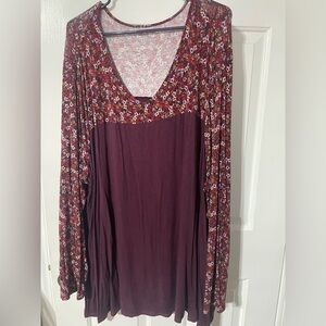 Lane Bryant Maroon Top- 30/32